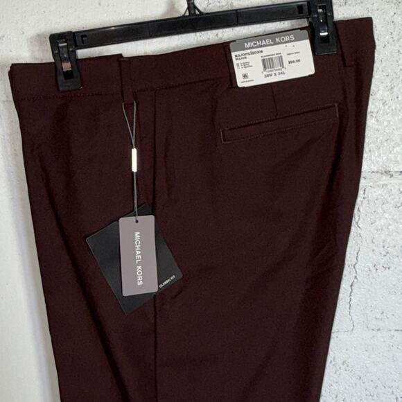 Michael Kors Men's Classic Fit Perform Fall Dress Pants blackberry 38x34 $95 - Picture 1 of 10